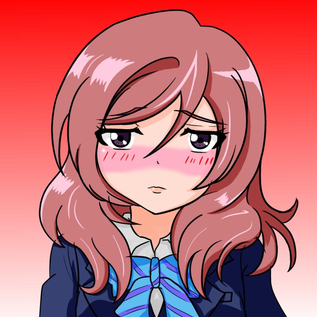 脸红时看似平静的西木野真姬表情