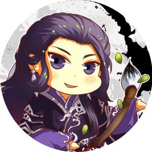 拿着毛笔的剑网三万花谷成男头像