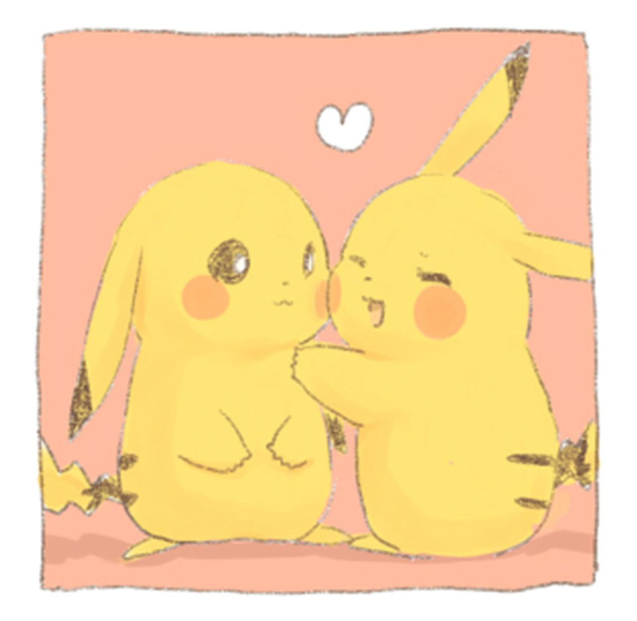 蹭蹭脸颊，谈恋爱的皮卡丘头像