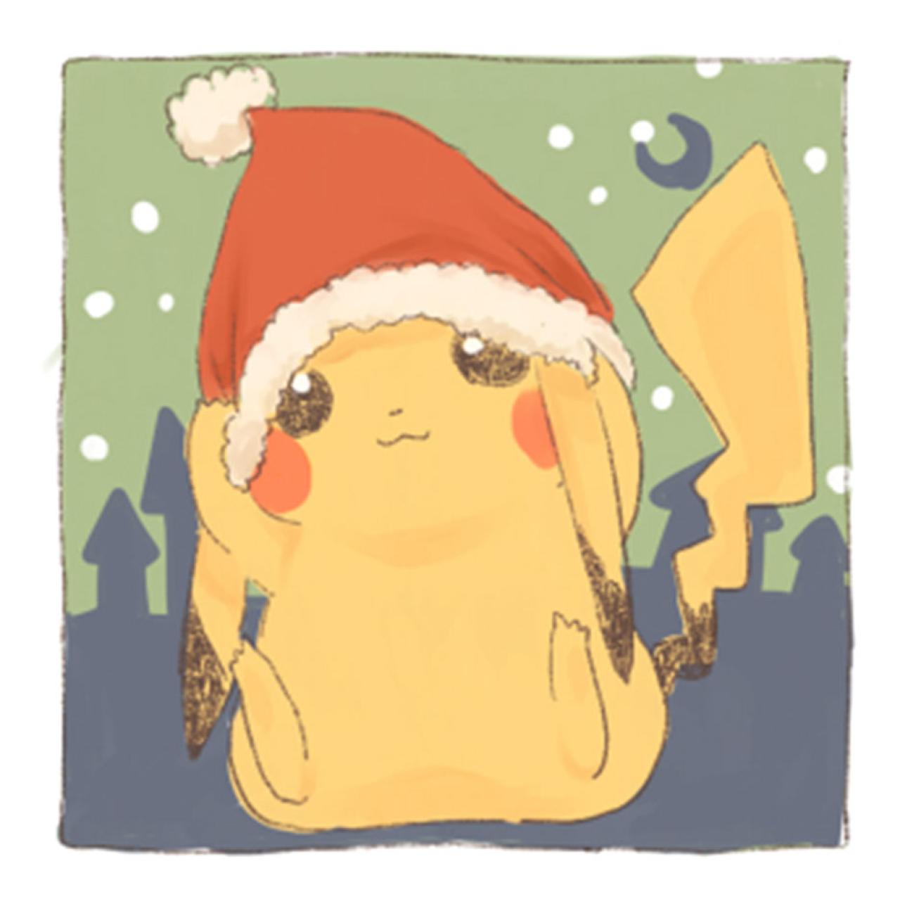 戴圣诞帽的皮卡丘头像