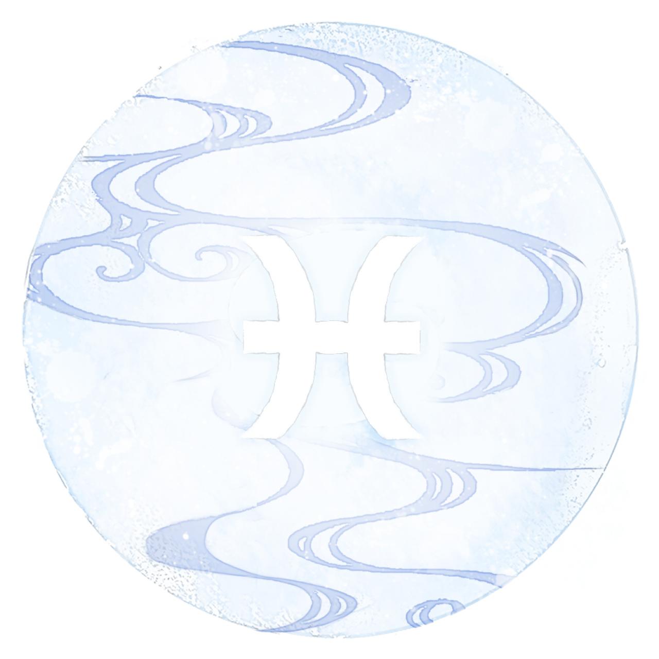 双鱼座星座符号圆头像