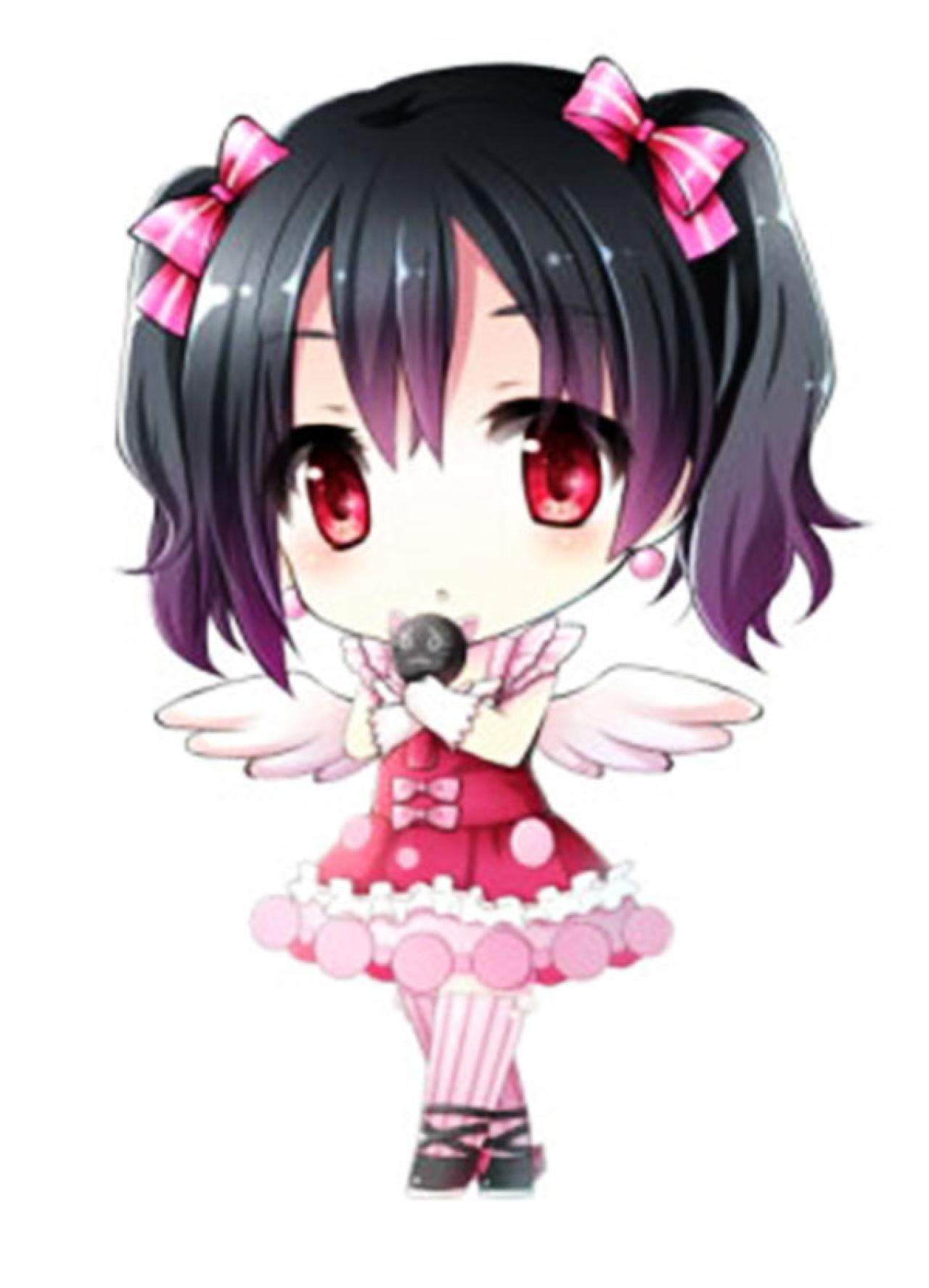 穿着天使演出服拿着麦克风唱歌的LoveLive!矢泽妮可头像