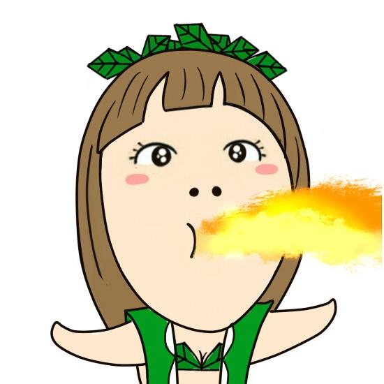 小明明扮葫芦兄弟四娃头像：吐火