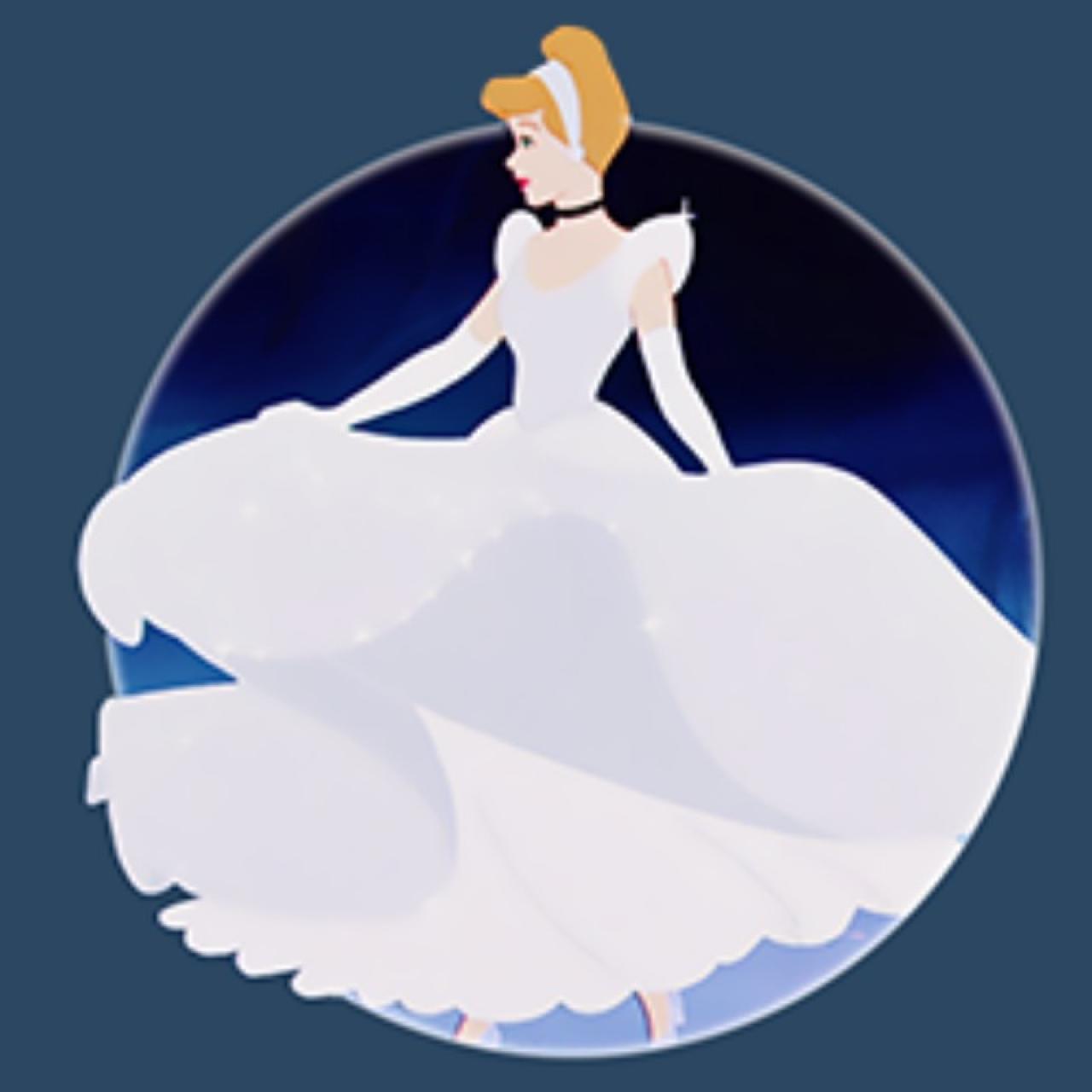 穿着白色婚纱的灰姑娘头像