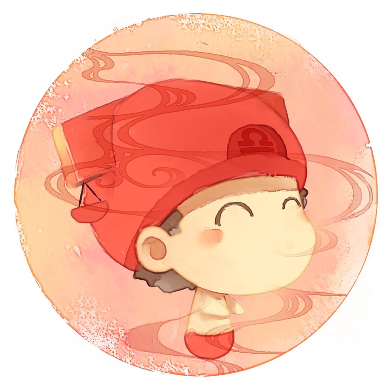 脸朝右上天秤座男生圆头像