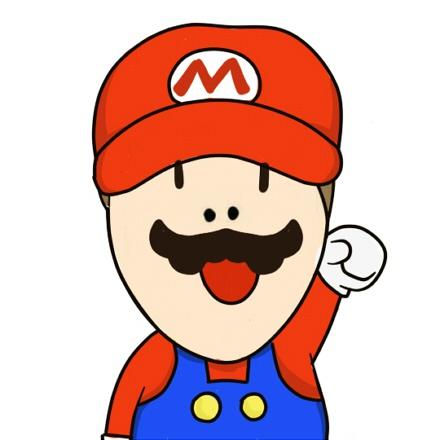 小明明扮演超级马里奥头像