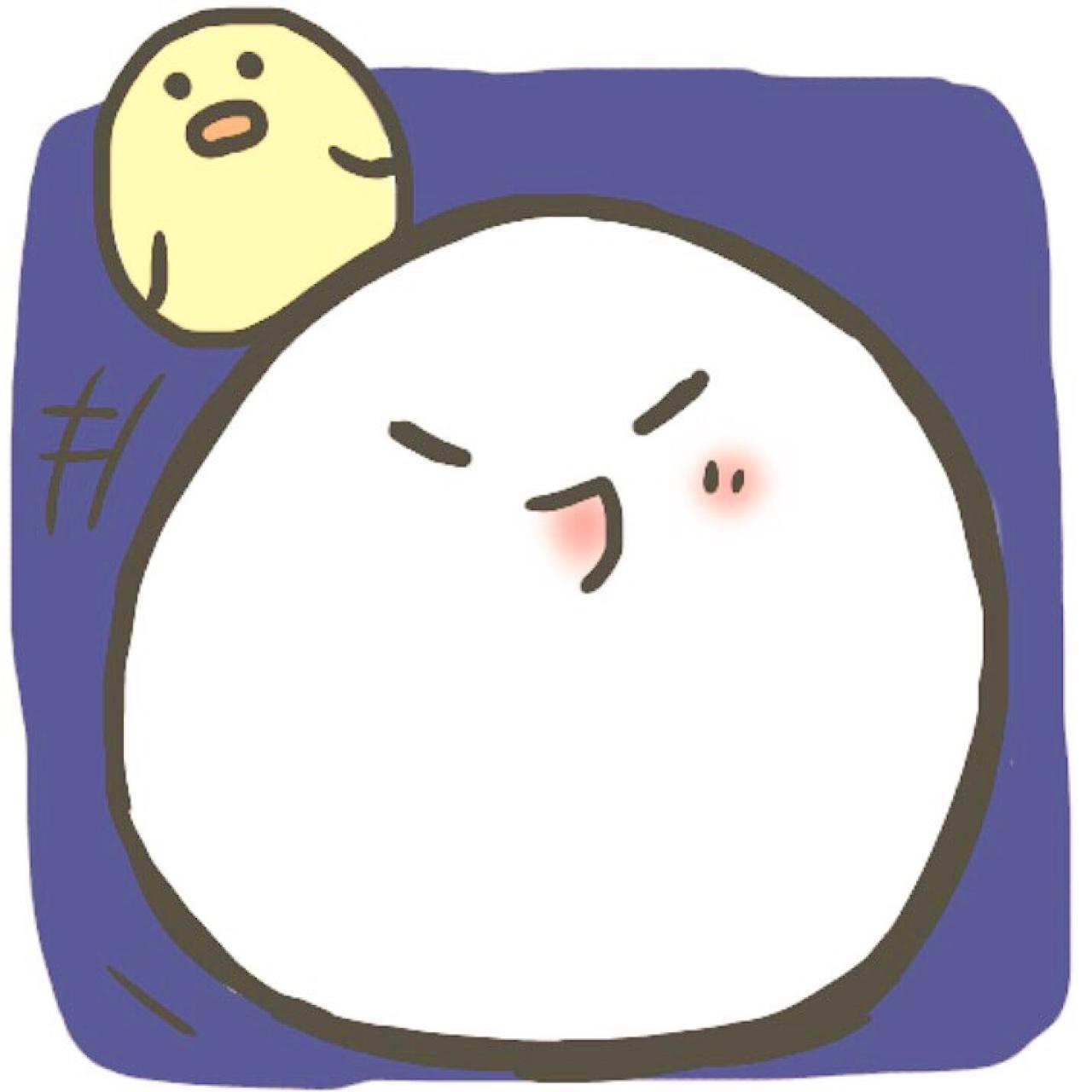 顶着小鸡的年糕头像