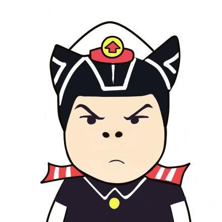 小明明扮黑猫警长头像