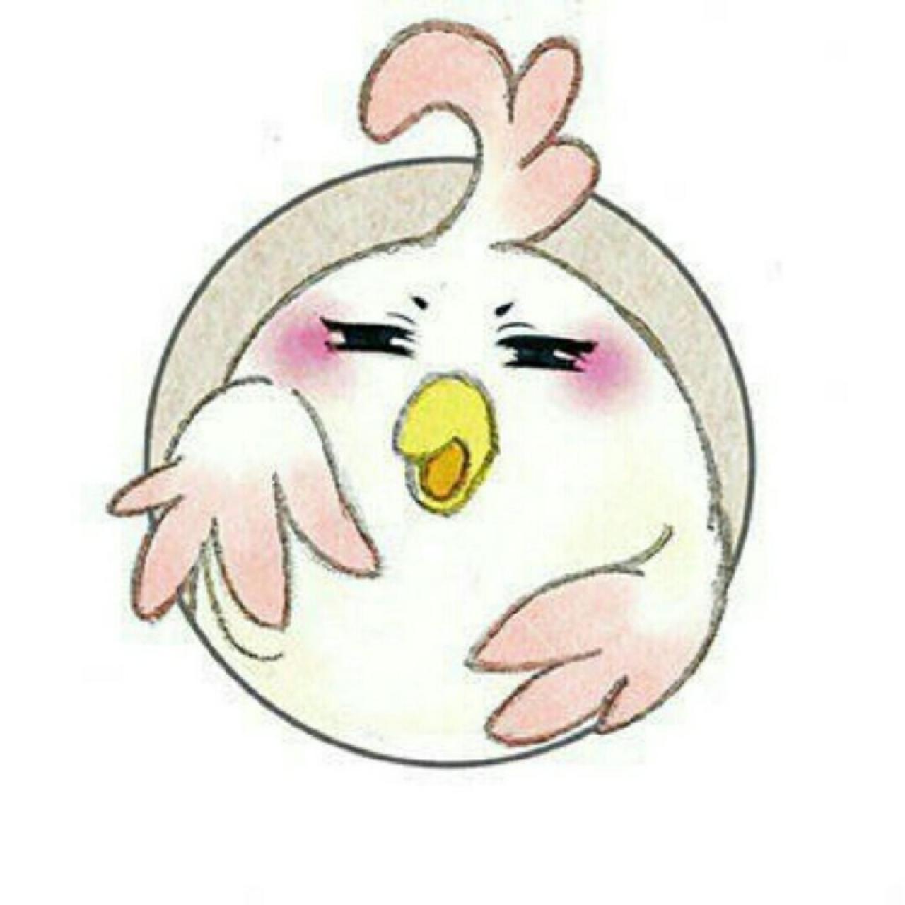 招财白色小鸡头像