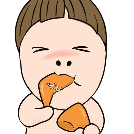 撕咬鸡腿的男孩吃货头像