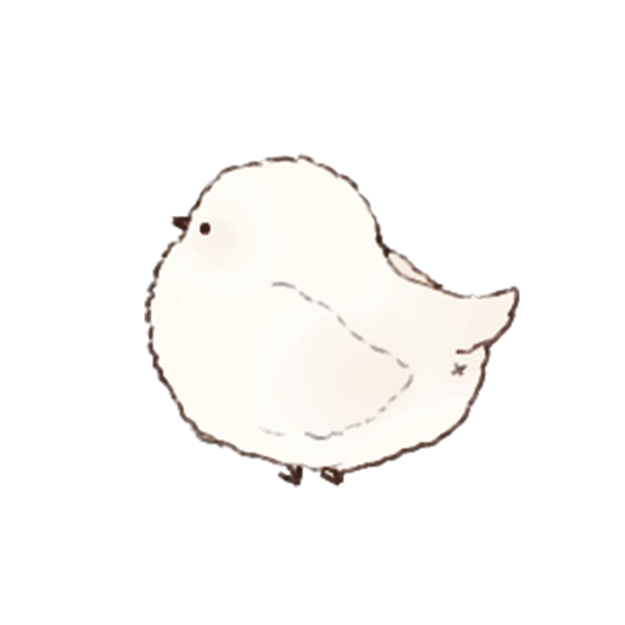 侧面的小鸟头像