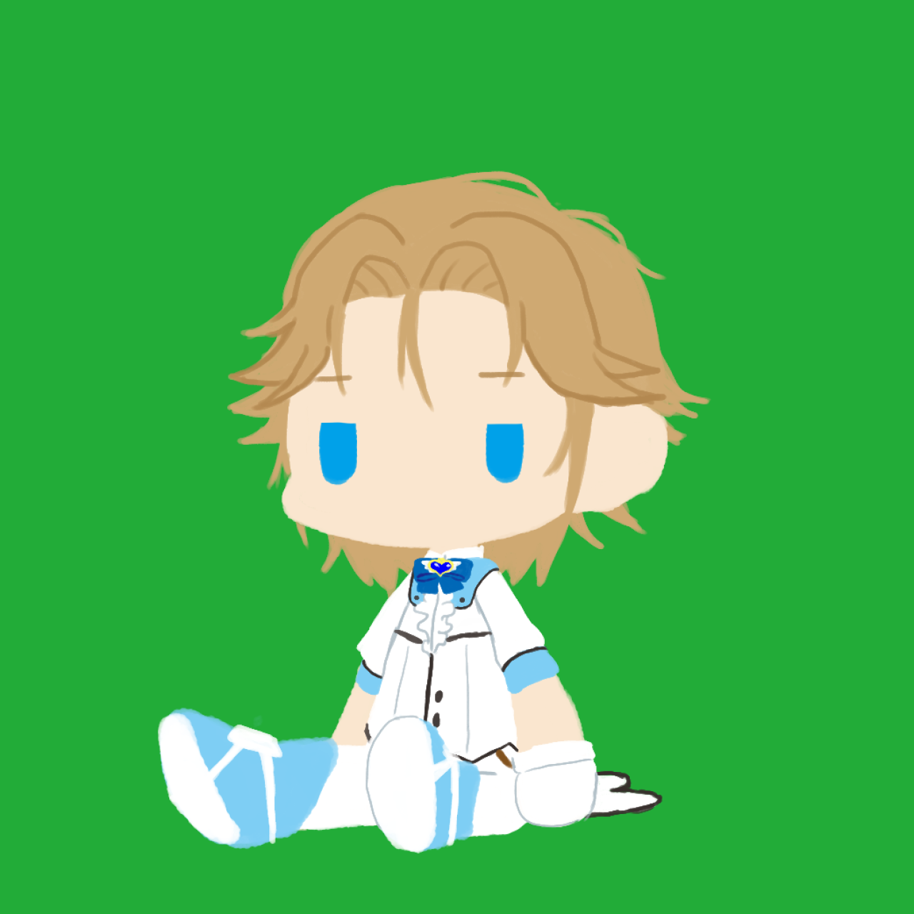 绿色背景的美男高中地球防卫部LOVE!由布院烟头像