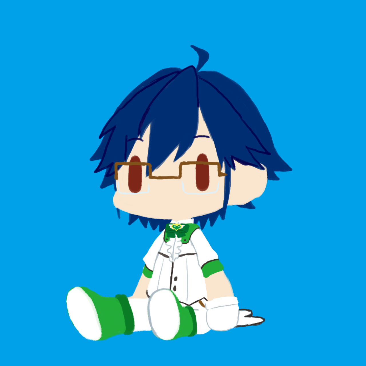 蓝色背景的美男高中地球防卫部LOVE!鬼怒川热史头像