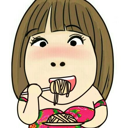 卷起面条吃的女孩头像