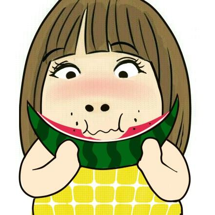 捧着大块西瓜的女孩头像