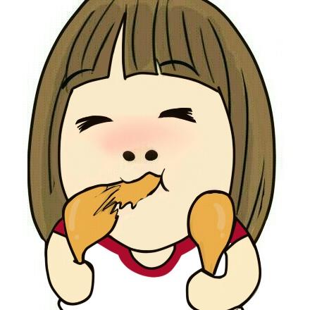 咬着鸡腿的女孩头像