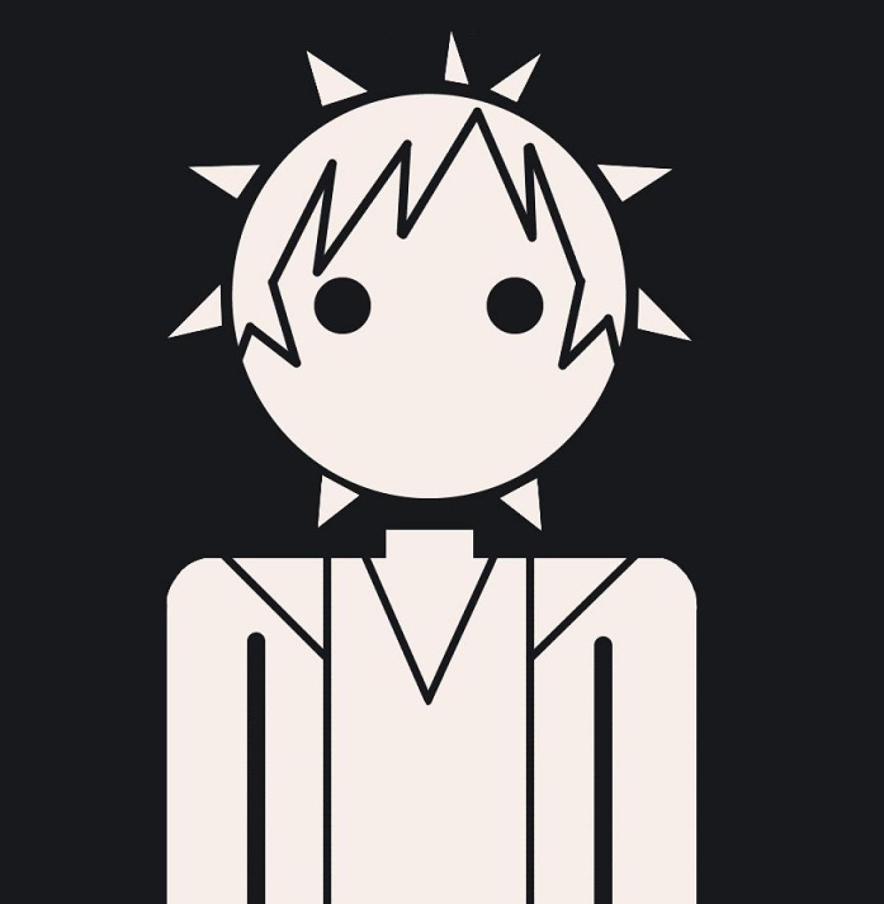 白色女孩深蓝色背景的Dollars无头骑士异闻录折原临也头像