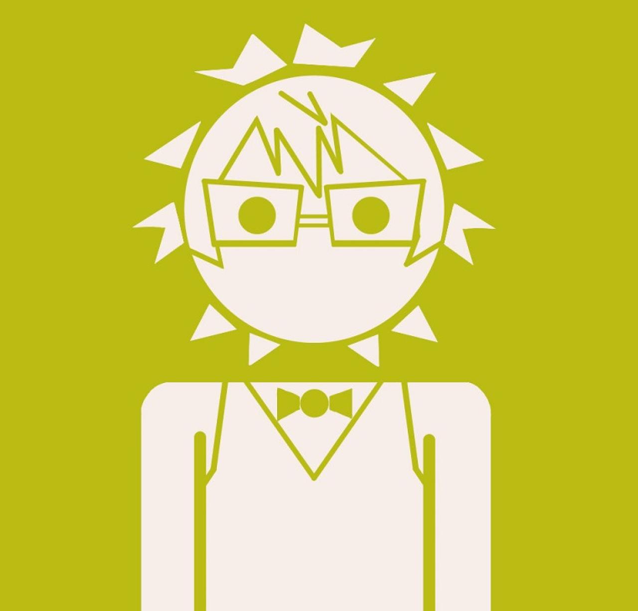 戴眼镜的白色女孩黄色背景的Dollars无头骑士异闻录平和岛静雄头像