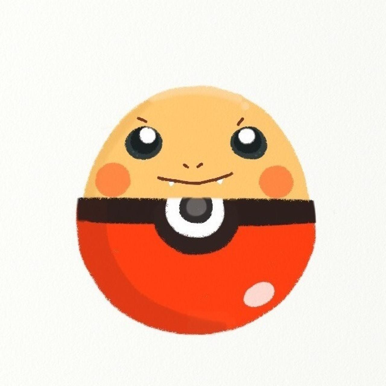 口袋妖怪小火龙的精灵球头像