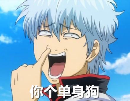 银魂坂田银时抠鼻表情：你个单身狗