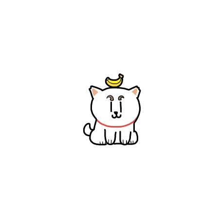 头顶香蕉的嘟嘴银魂定春小头像