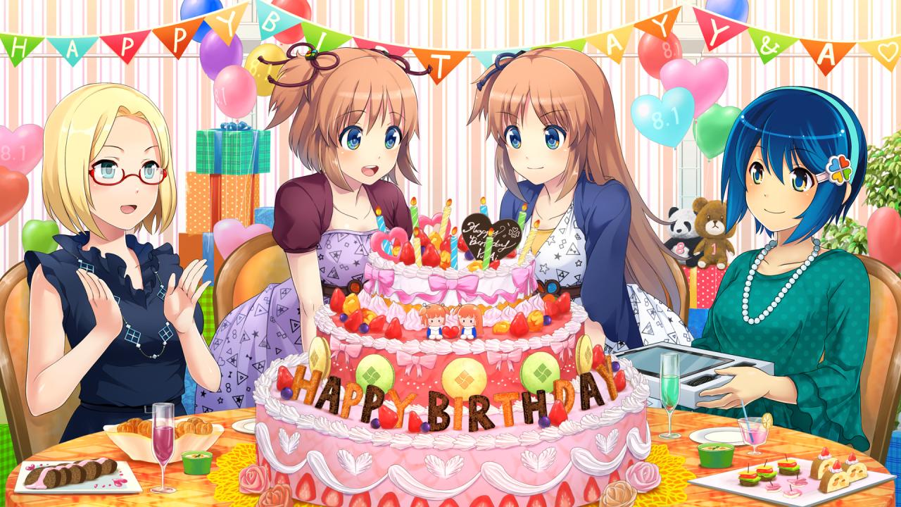 窗边爱和窗边优庆祝自己11月18日生日壁纸