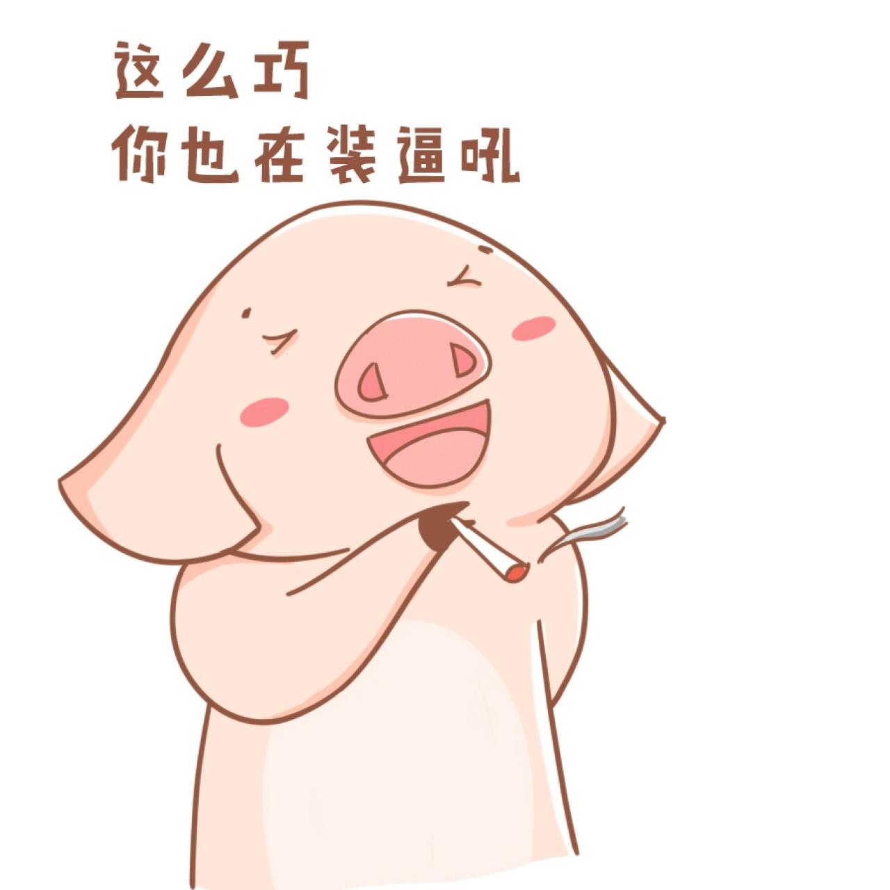 猪八件表情：这么巧，你也在装逼吼。