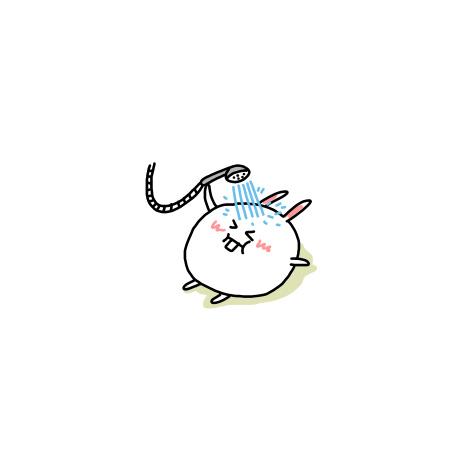冲淋浴的懒兔子小头像