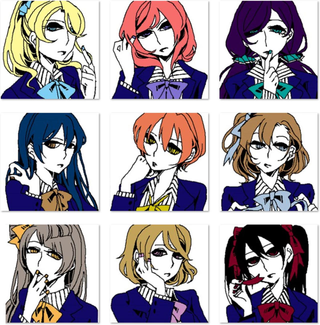白领版LoveLive!μ s成员穿着校服的头像 预览图
