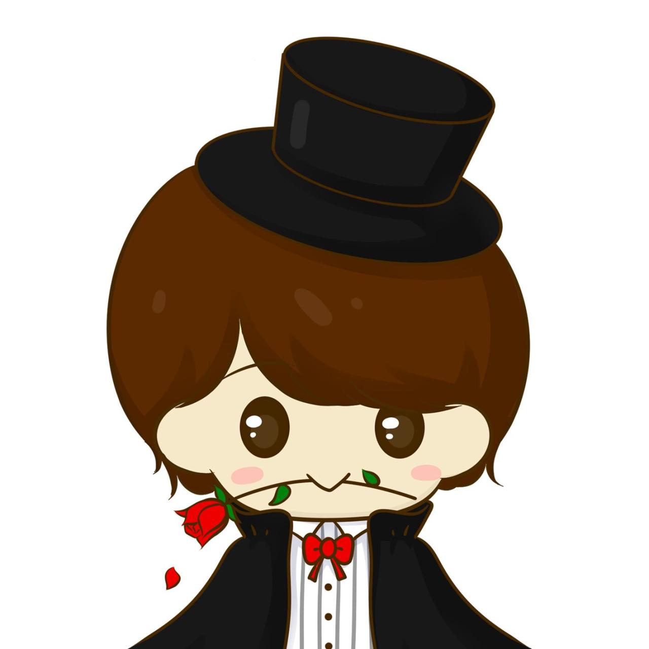 情侣头像女用：叼着玫瑰花扮成美少女战士地场卫的阿树