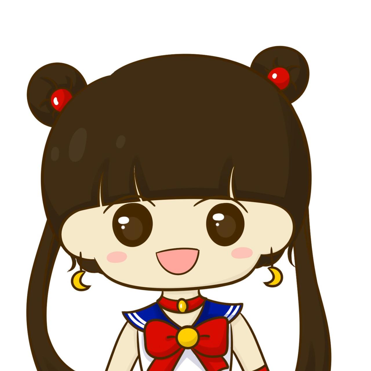 情侣头像女用：扮成美少女战士月野兔的小希