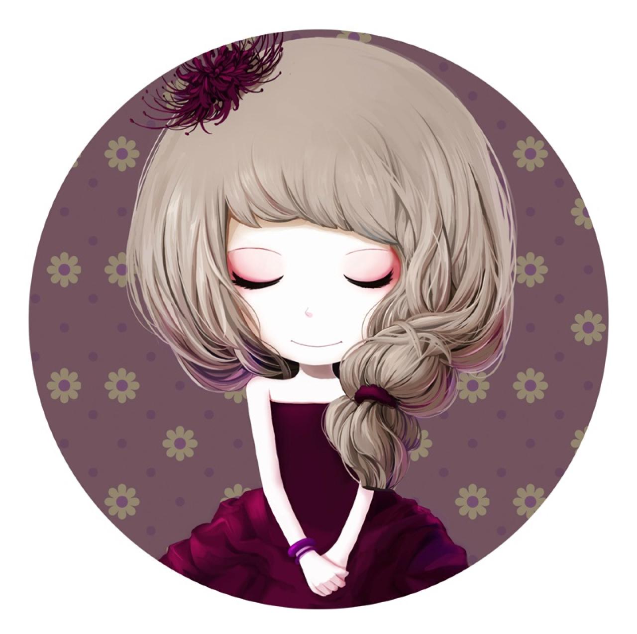 闭目深思的花花姑娘彼岸花姑娘头像