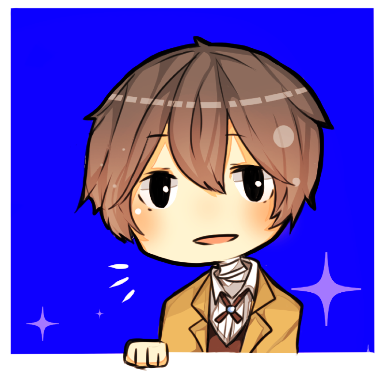 右手扶桌的文豪野犬芥川龙之介头像