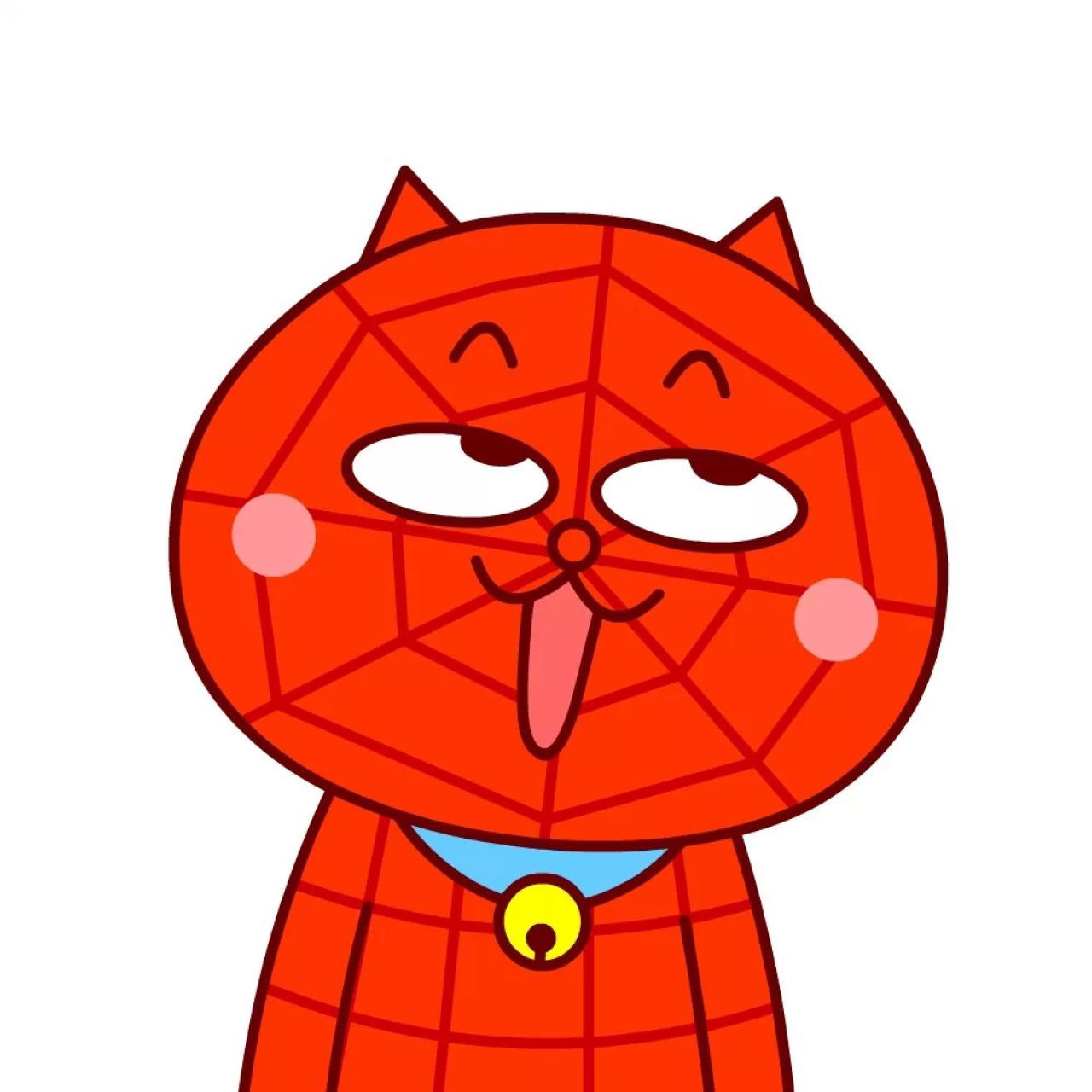 翻白眼的嗷大喵版蜘蛛侠头像