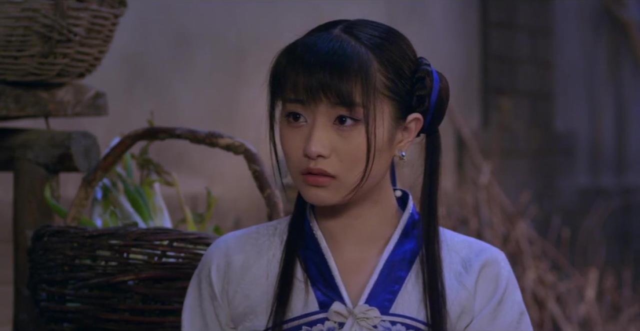 孙雪宁扮赵灵儿听到李逍遥说乱七八糟，快哭了的神情