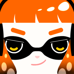 橙色头发浅色皮肤的喷射战士Splatoon Inkling女孩头像