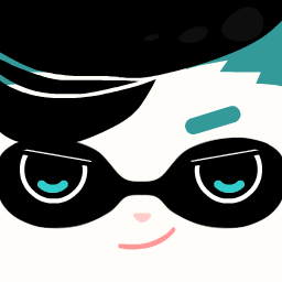 青色头发浅色皮肤的喷射战士Splatoon Inkling男孩头像