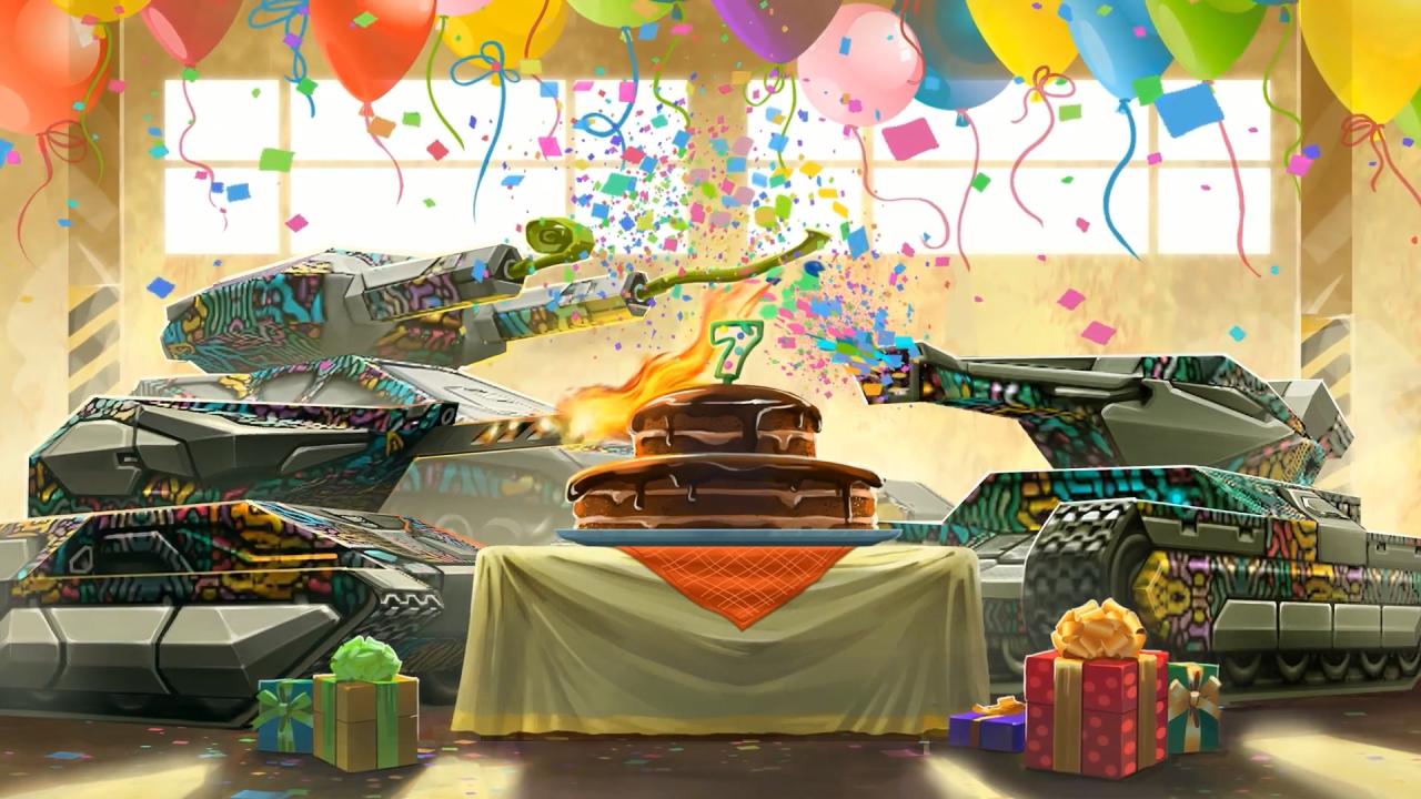 3D坦克七周年生日壁纸