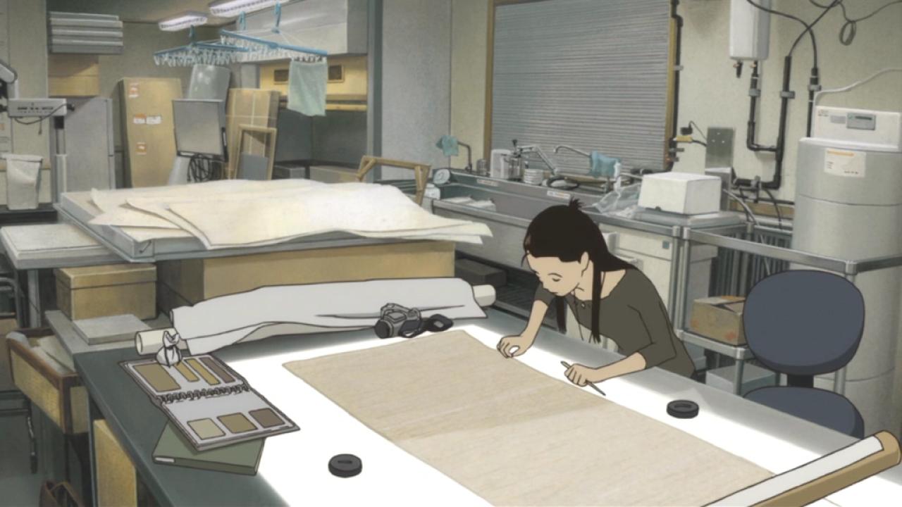 魔女阿姨正在修补画作