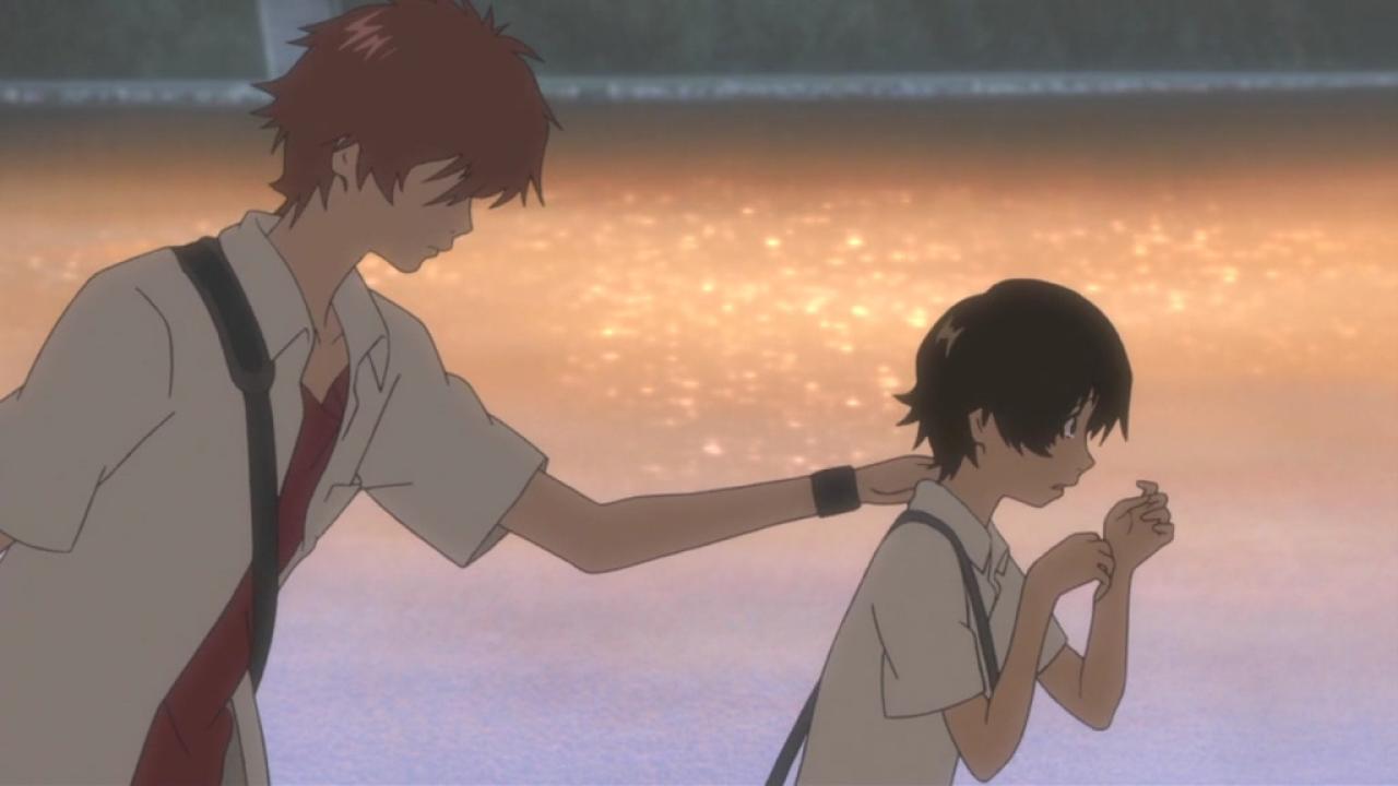 河边把手搭在真琴肩膀上的千昭