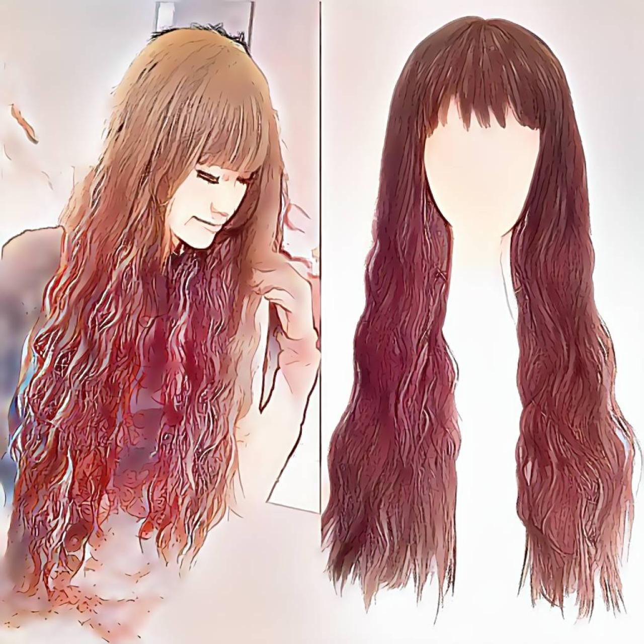 二次元风格韩版卷长发