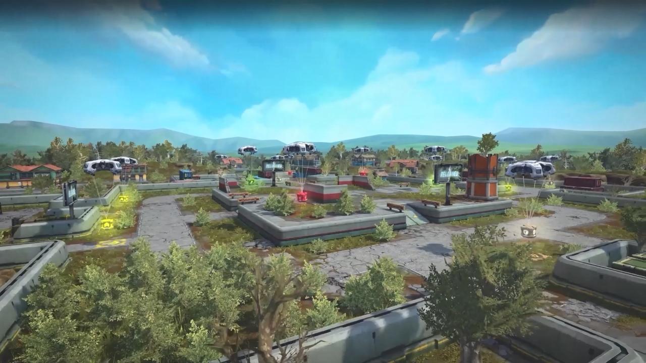 3D坦克全新设计的货运无人机空投道具箱的预览动画